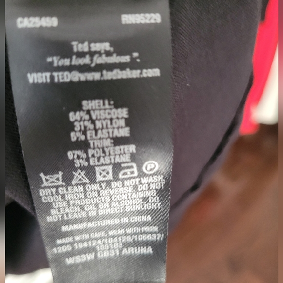 Ted Baker Fit and Flare Dress Size 4 (US 10) Black Knit Excellent Condition - Picture 4 of 5